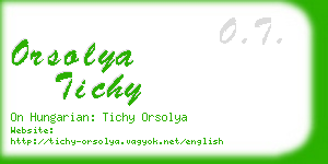 orsolya tichy business card
